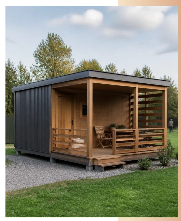 Хозблоки с верандой для дачи в Качканаре по цене от 87151 р. | БытовкаПрофи-Кчк